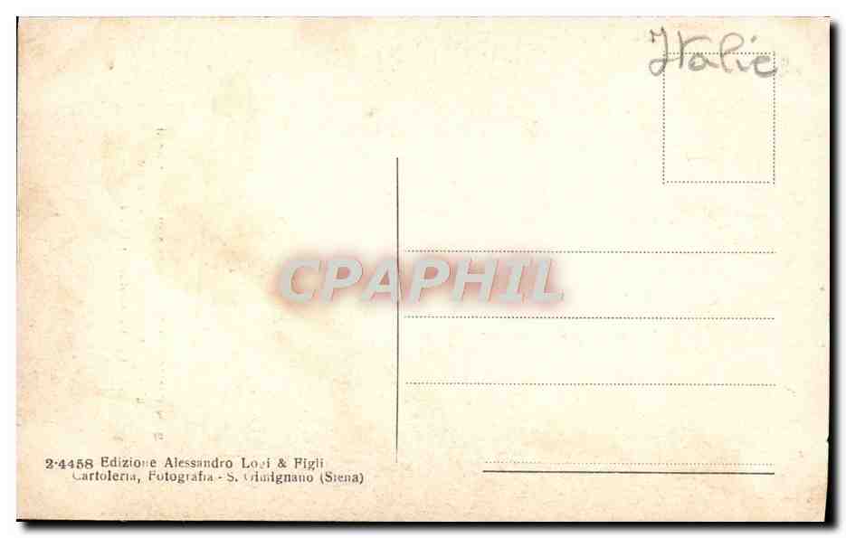 CPA San Gimignano Oratorio di S Giovanni L'annunziazione di Maria Vergine  — Rückseite