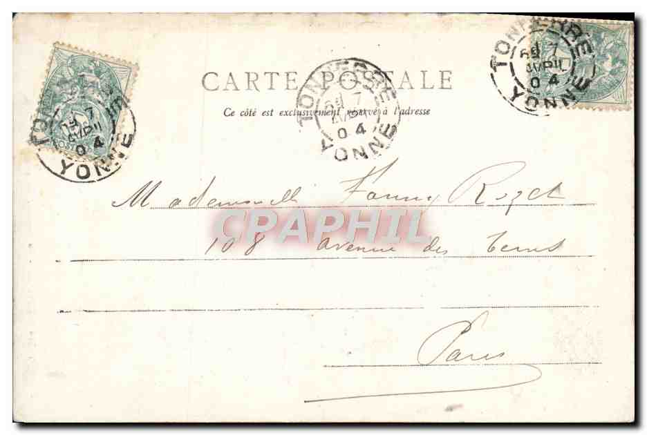 CPA Tonnerre Tombeau de Marguerite de Bourgogne  — Rückseite
