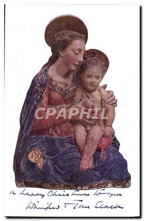 La Vierge et l'Enfant — reproduction d'une sculpture en stuc — éditeur The Kynoch Press, Birmingham