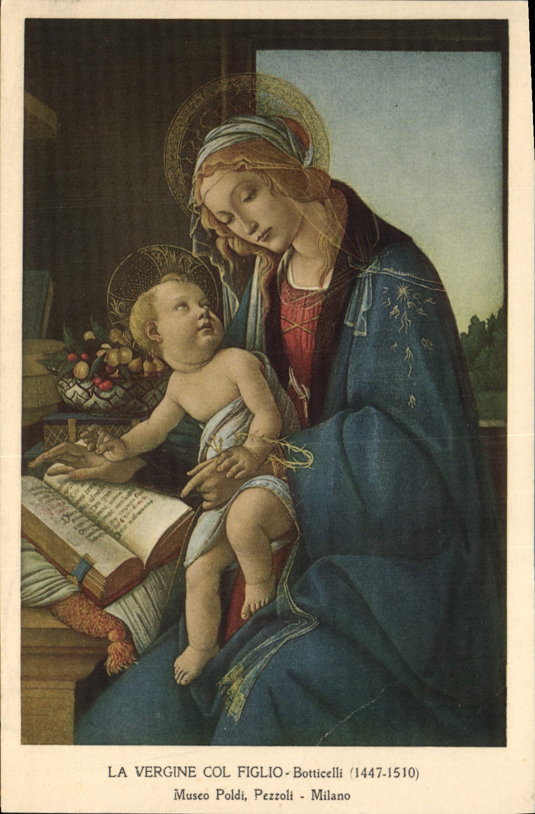 CPA La Vergine Col Figlio Museo Poldi Pezzoli Milano Botticelli