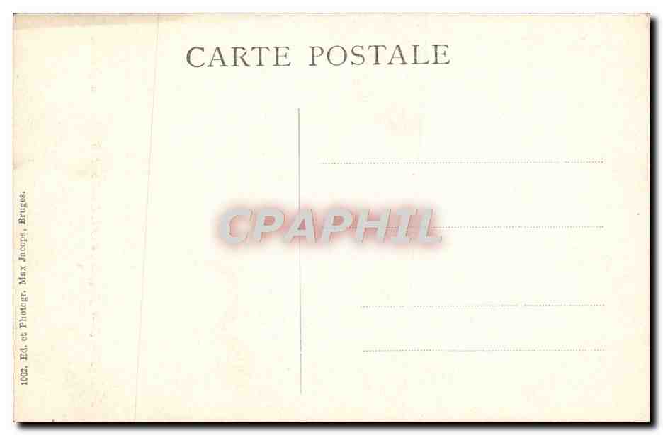 CPA Bruges Jeune Brugeoise Charles Leon Rousseau — Rückseite