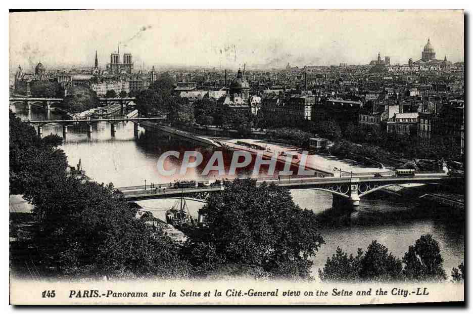 CPA Paris Panorama Sur la Seine et la Cite 