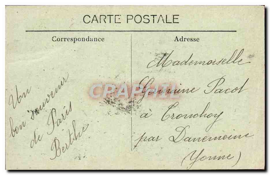 CPA Paris Le pont Alexandre III — Rückseite