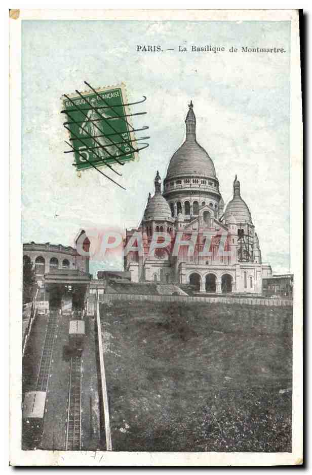 CPA Paris La Basilique de Montmartre