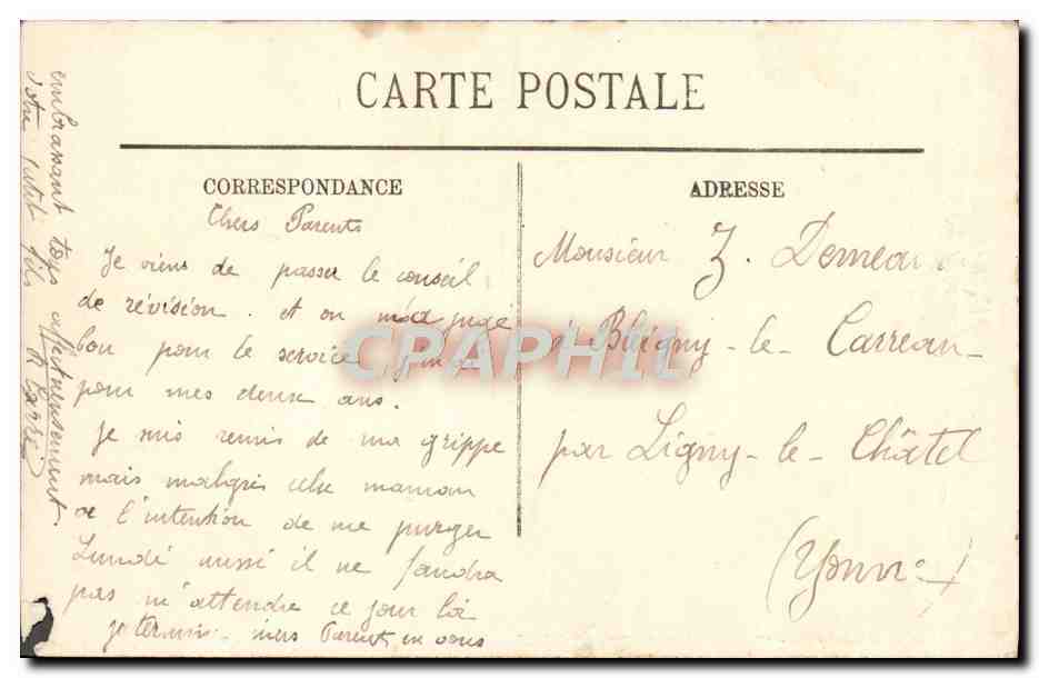 CPA Auxerre Le Batardeau — Verso