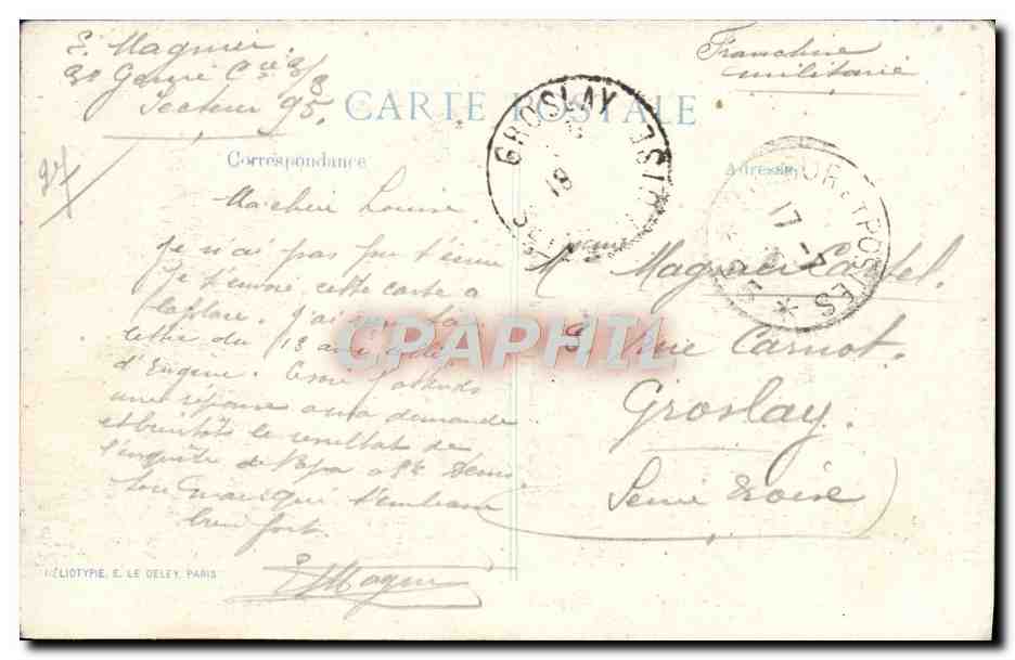 CPA Reims La Cathedrale Ebrasement Nord Porche central — Rückseite