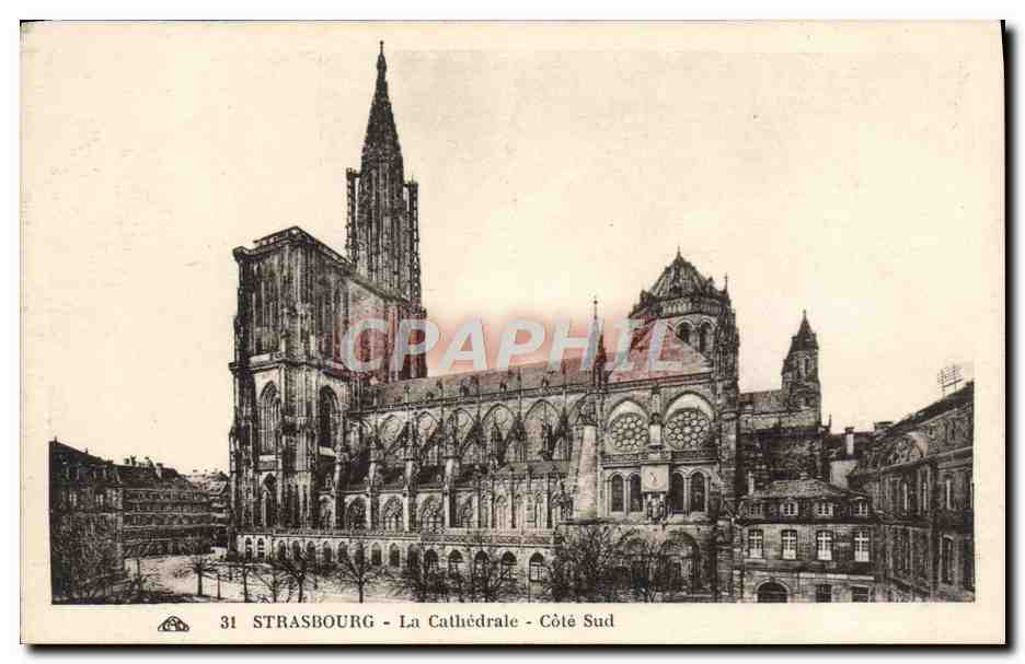CPA Strasbourg La Cathedrale Cote Sud