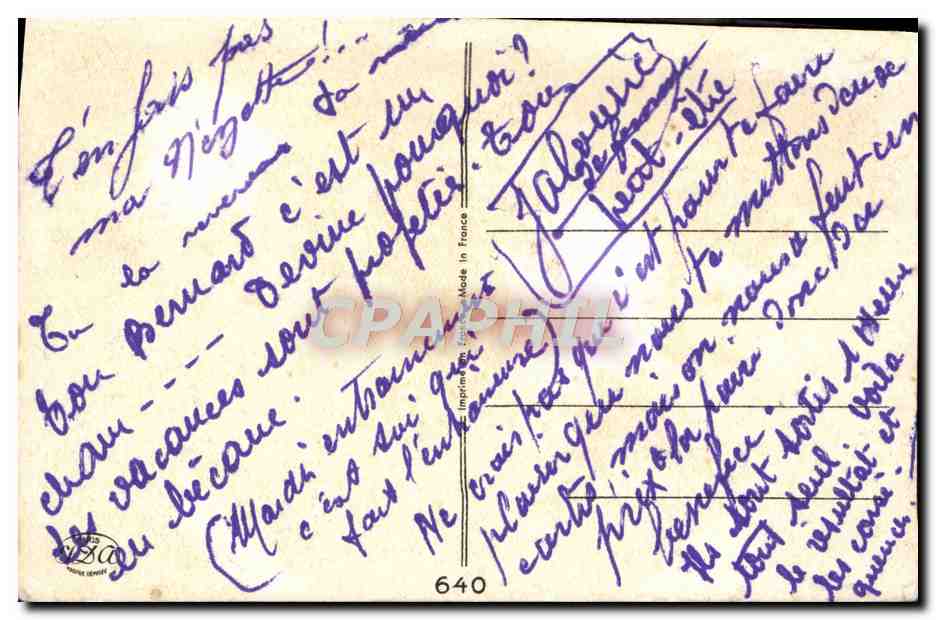 CPA Fantaisie Fleurs — Verso