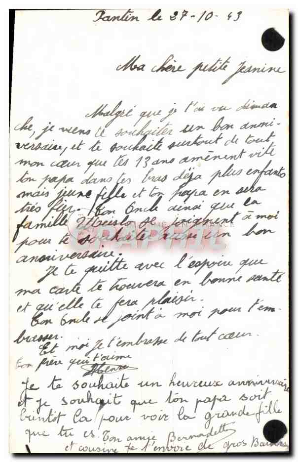 Jeune femme souriante — anniversaire — PC Paris 5545 — Reverso