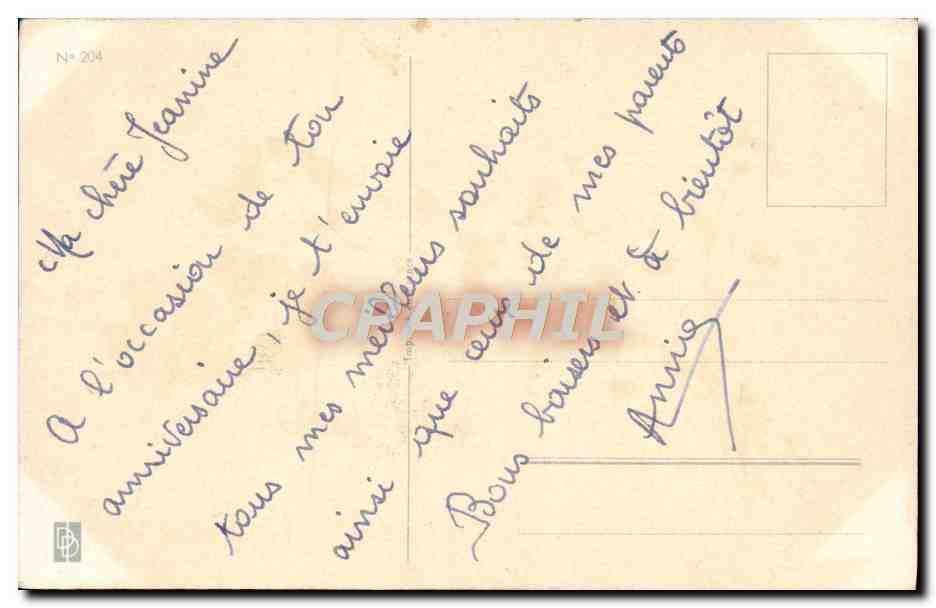 CPA Fantaisie Fleurs Heureux Anniversaire — Verso
