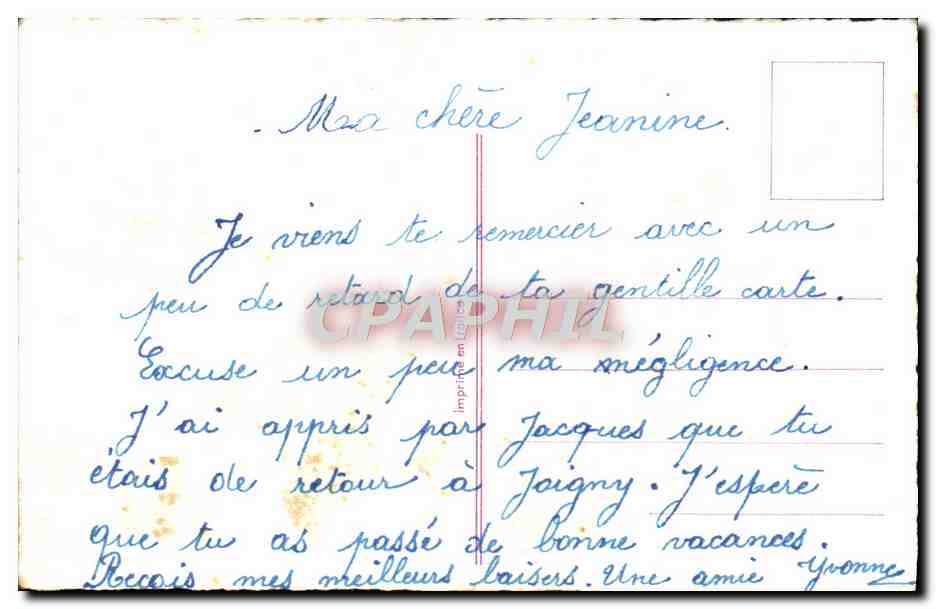 CPA Fantaisie Fleurs — Verso