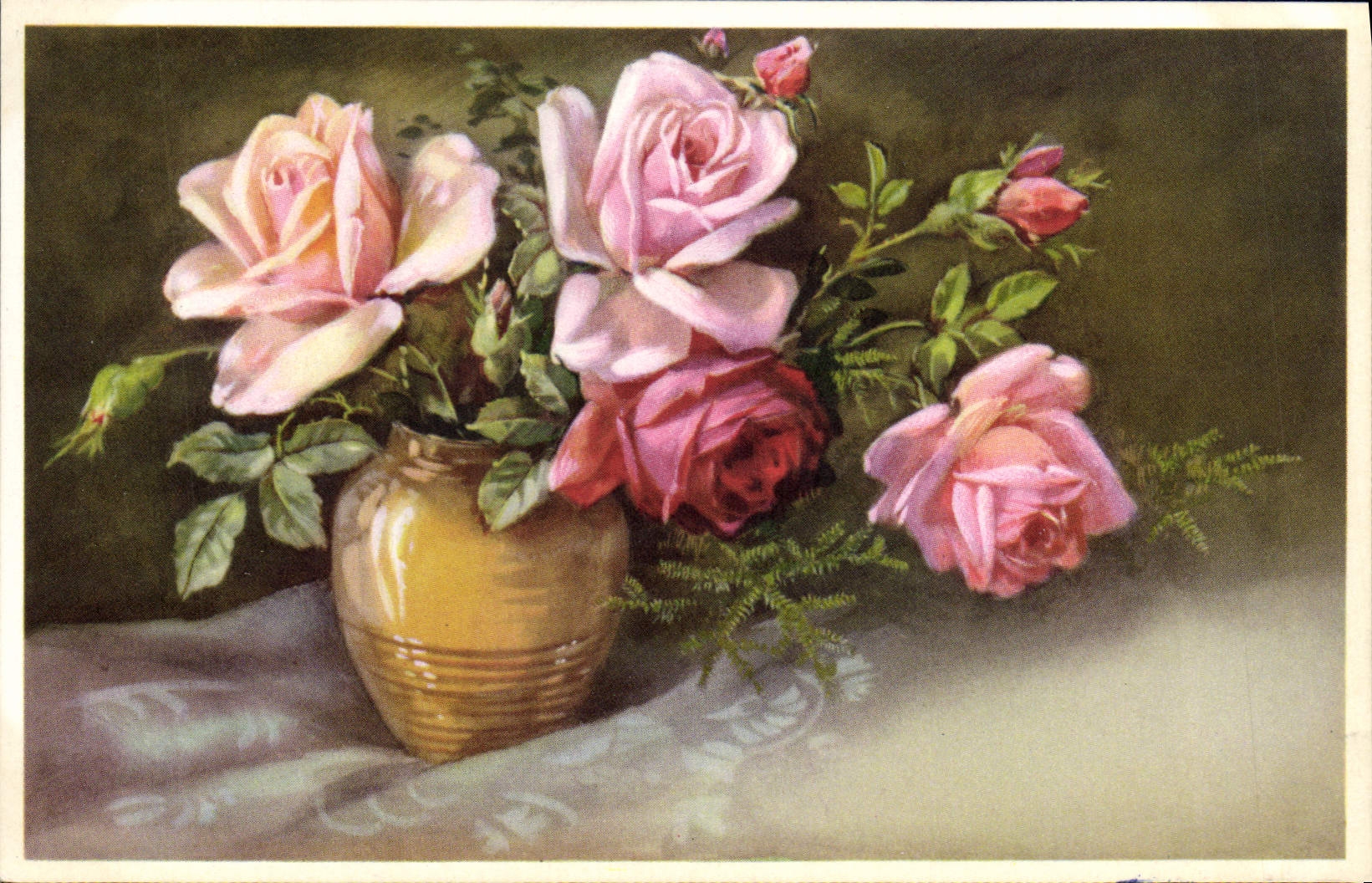 CPA Fantaisie Fleurs