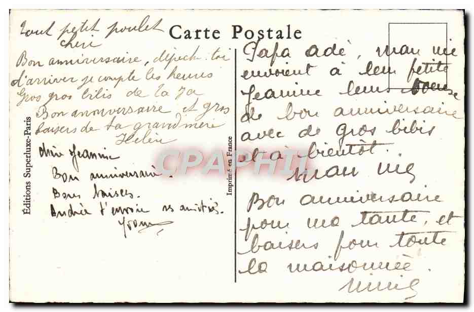 CPA Fantaisie Fleurs — Verso