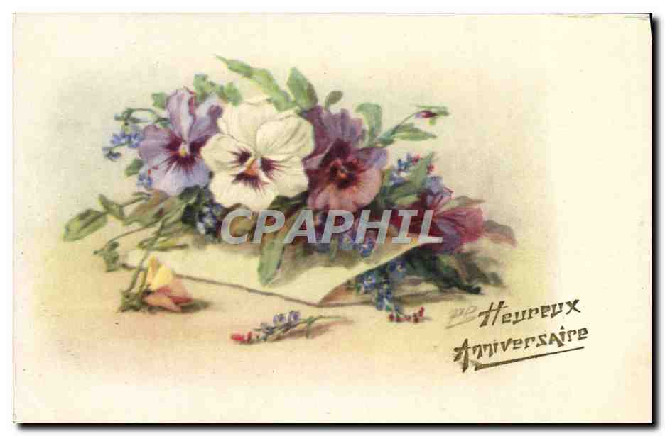 CPA Fantaisie Fleurs