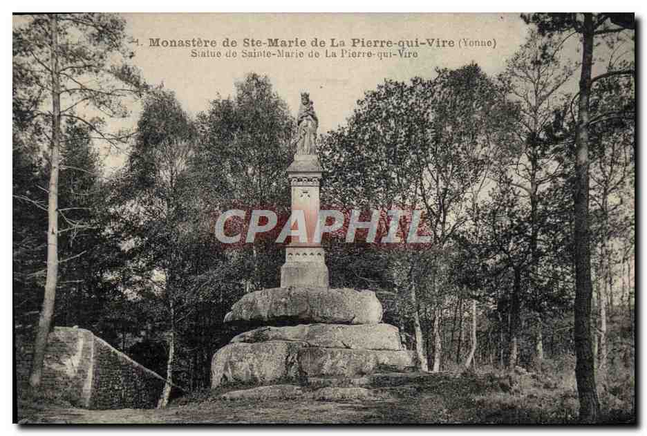 CPA Monastere de Ste Marie de la Pierre Qui Vire Statue de Sainte Marie 