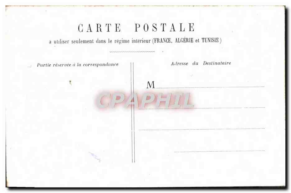 CPA Paris Chambre des Deputes — Verso