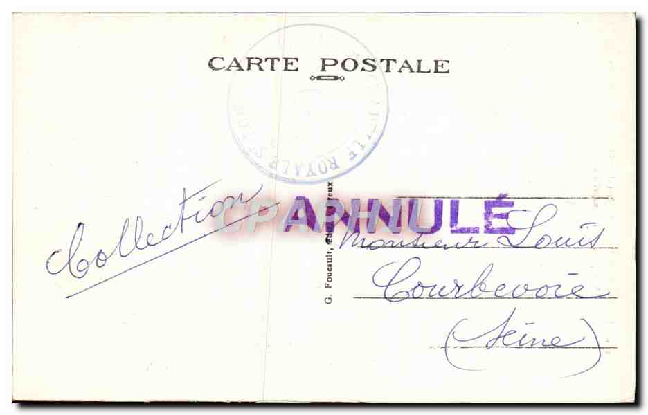 Dreux (E.-et-L.) — L'Hôtel de Ville et la Grande Rue vue de la Chapelle Saint-Louis — G. Fourault, éditeur n°289 — Reverso