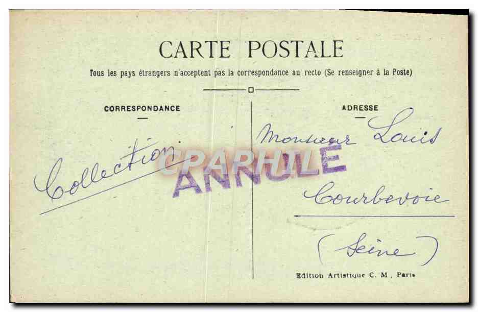 Évreux — The Cathedral and the Episcopal Palace — Artist Edition C. M. Paris — Back