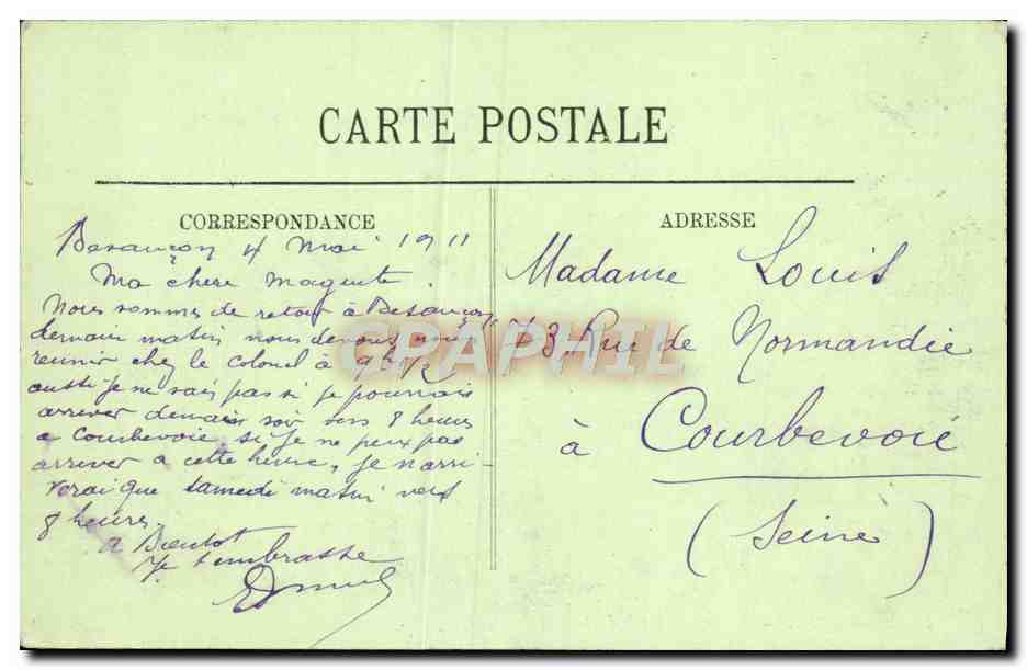 CPA Resancon Vue Vers la Cathedrale et la Ciladelle — Rückseite
