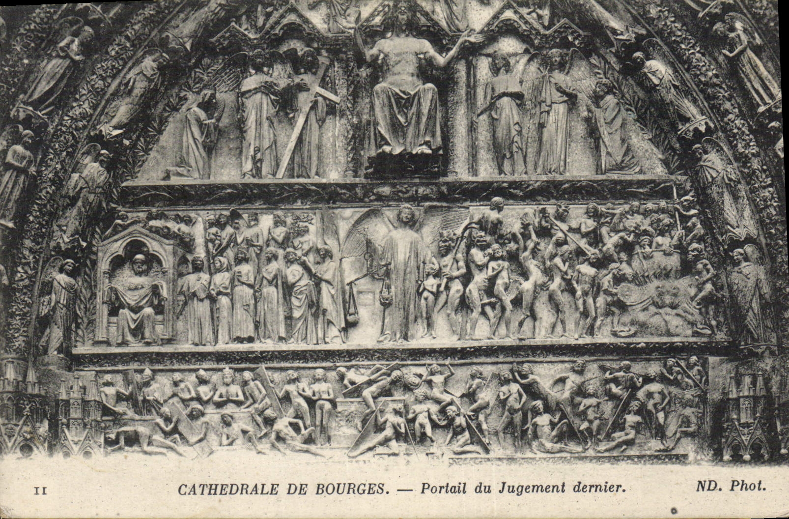 CPA Cathedrale De Bourges Portail du Jugement Dernier