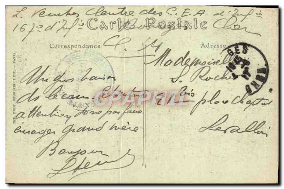 CPA Cathedrale De Bourges Portail du Jugement Dernier — Verso