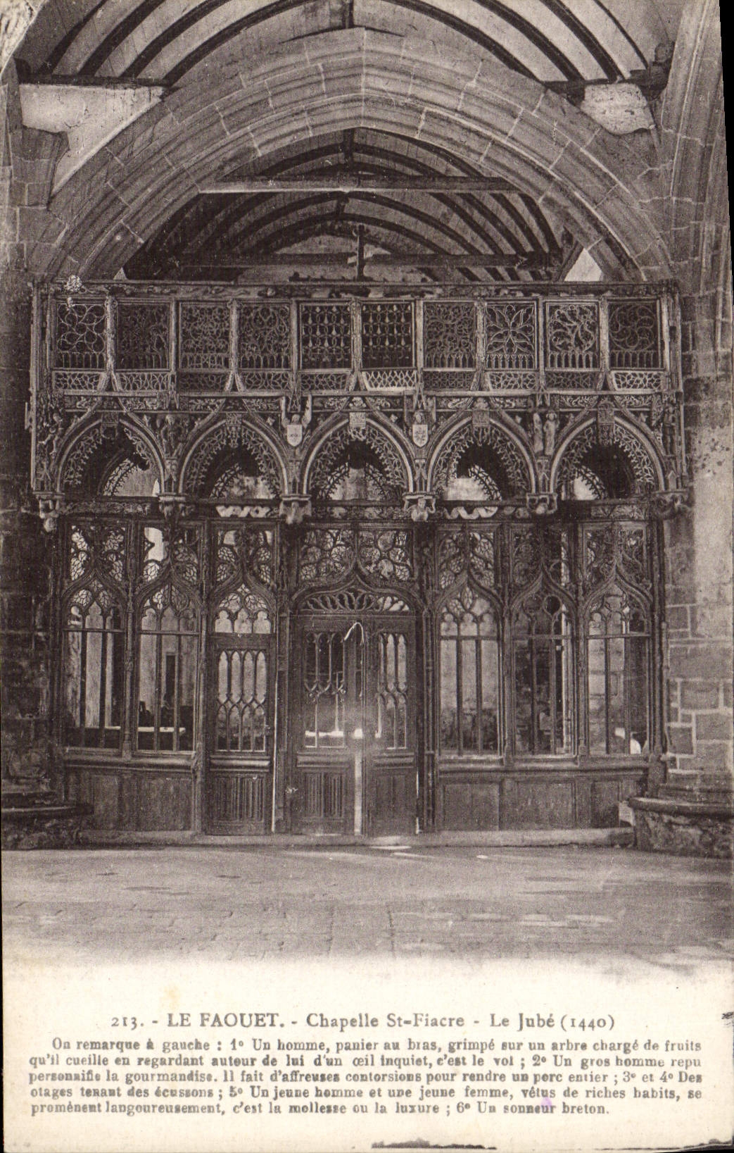 Le Faouët - Chapelle Saint-Fiacre - Le Jubé (1440)
