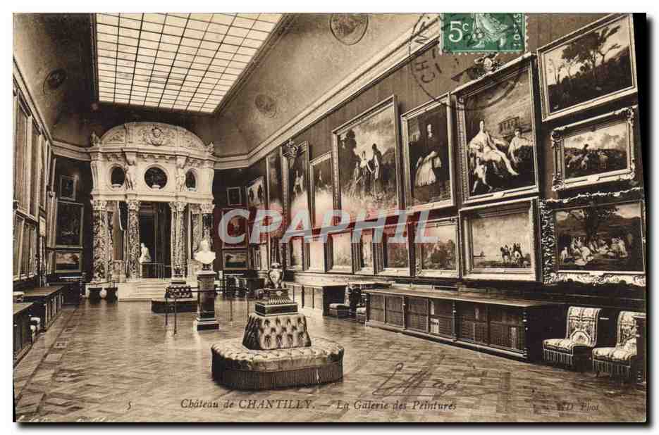 CPA Chateau de Chantilly La Galerie des Peintures