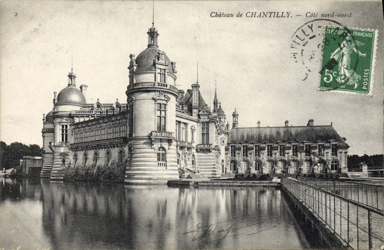 Château de CHANTILLY — Côté nord-ouest — Éditeur non identifié, n° de série 2