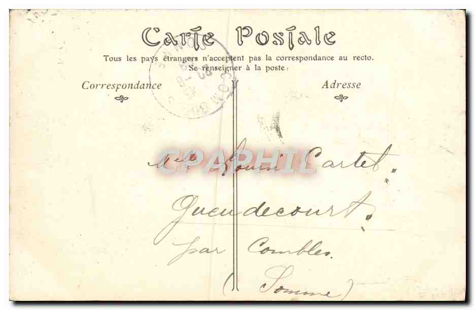 Château de CHANTILLY, vue prise du Vertugadin — ND. Phot. — n° 1119 — Rückseite