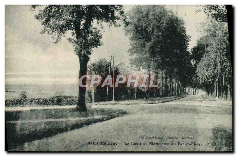 Saint-Maixent — La Route de Niort, prise du Panier-Flouri — Édit. Henri Simon - Librairie - Journaux