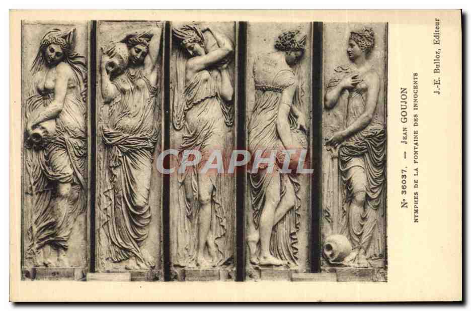 Nymphes de la Fontaine des Innocents — Jean Goujon — J.-E. Bulloz, Editeur