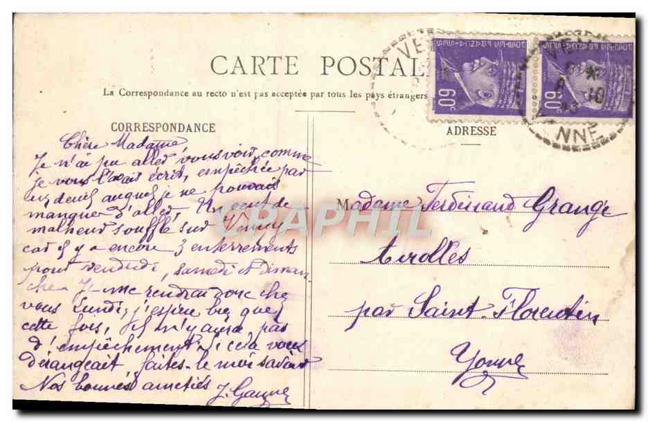 CPA Vittel Le Casino Un Jour De Gala — Rückseite