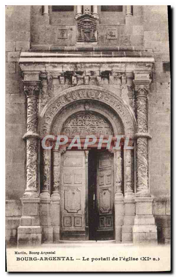 CPA Bourg Argental Le Portail De I'Eglise