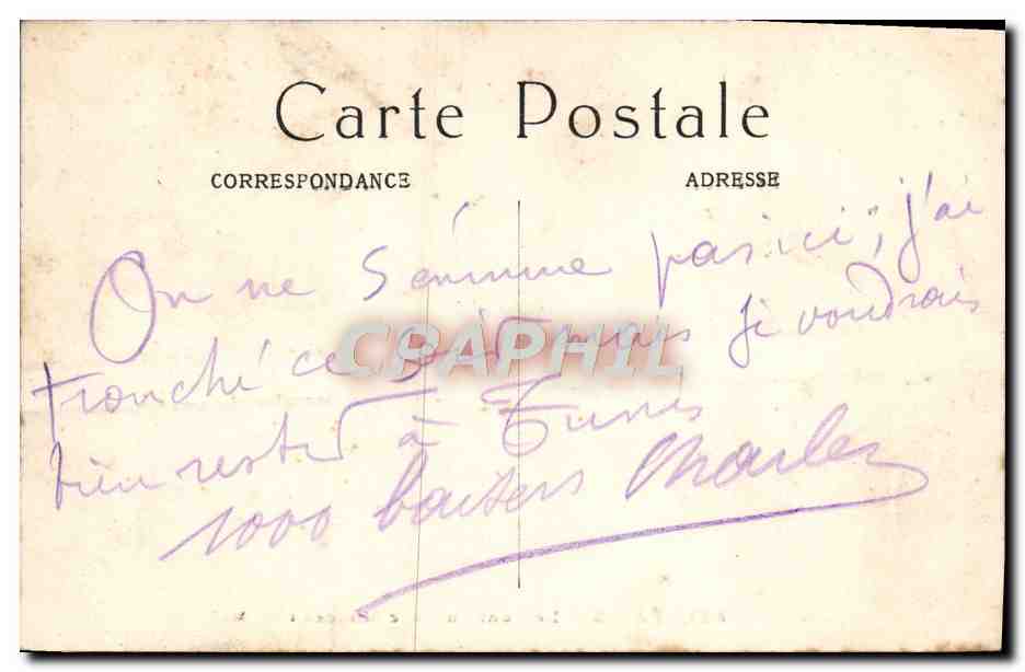 CPA Paris Le Pont Du Parc Monceau — Verso