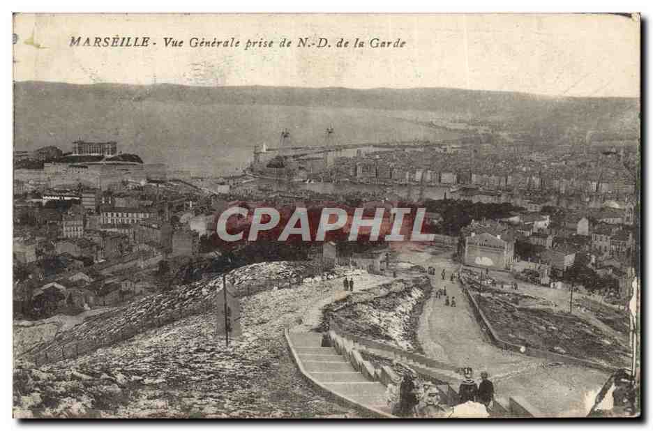 CPA Marseille Vue Generale Prise De ND de La Garde