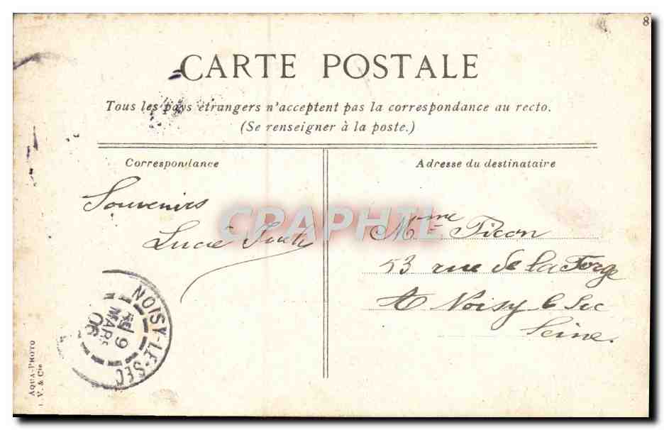 CPA Paris Le Bassin des Tuileries — Verso