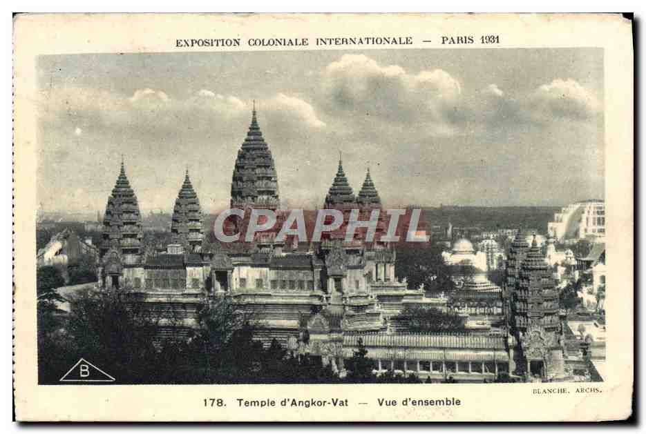 CPA Paris Exposition coloniale internationale 1931 Temple d'Angkor Vat Vue d'ensemble 