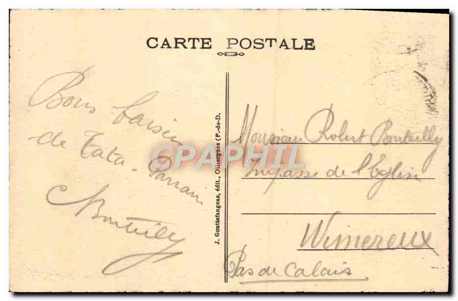 CPA L'Auvergne Le Mont Dore Vue Generae — Verso