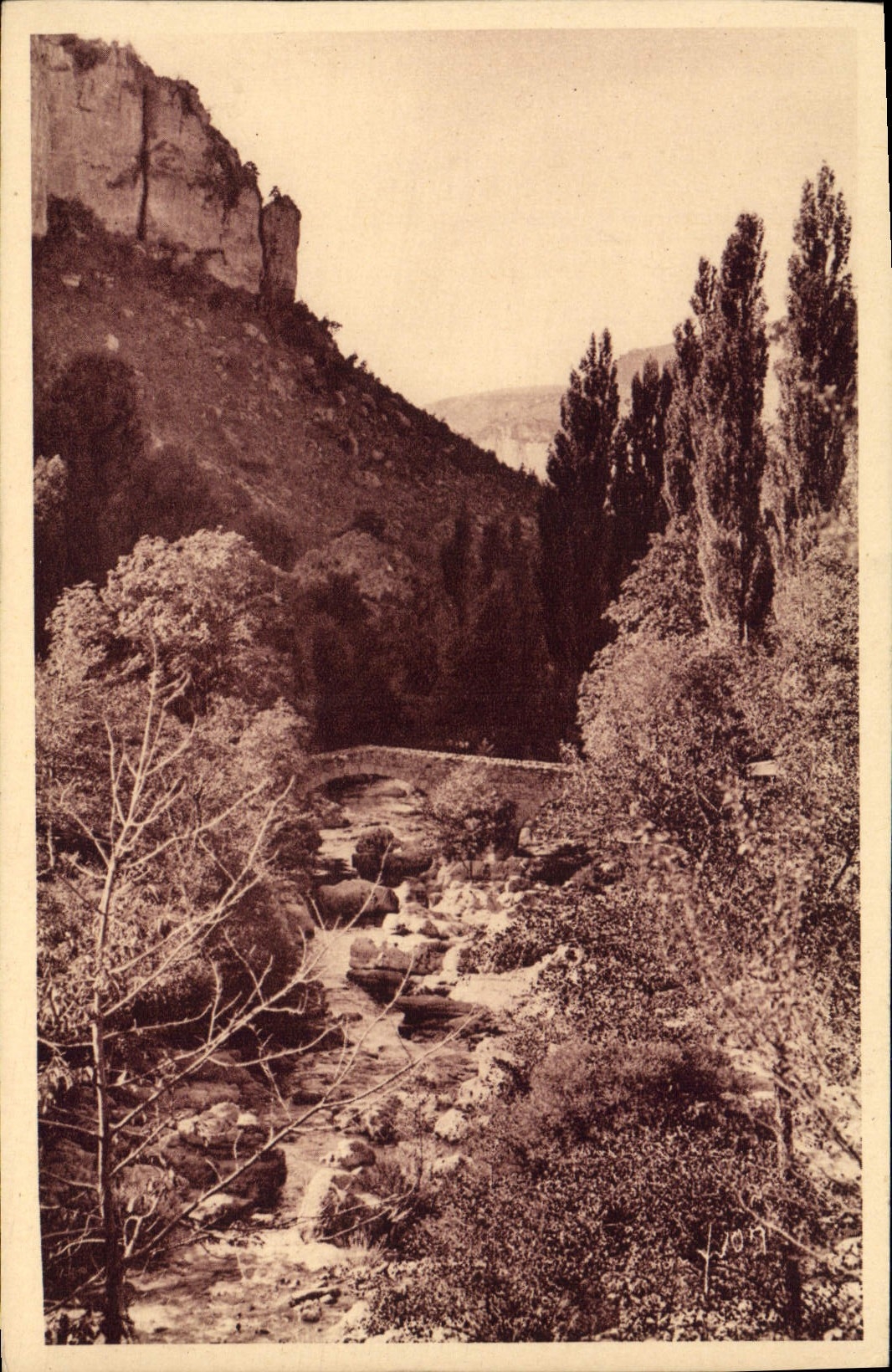 Gorges du Tarn — Le Cañon de la Jonte que dominent les remparts crénelés du Fort Saint-Michel — Les Éditions d'Art VVQ, Paris