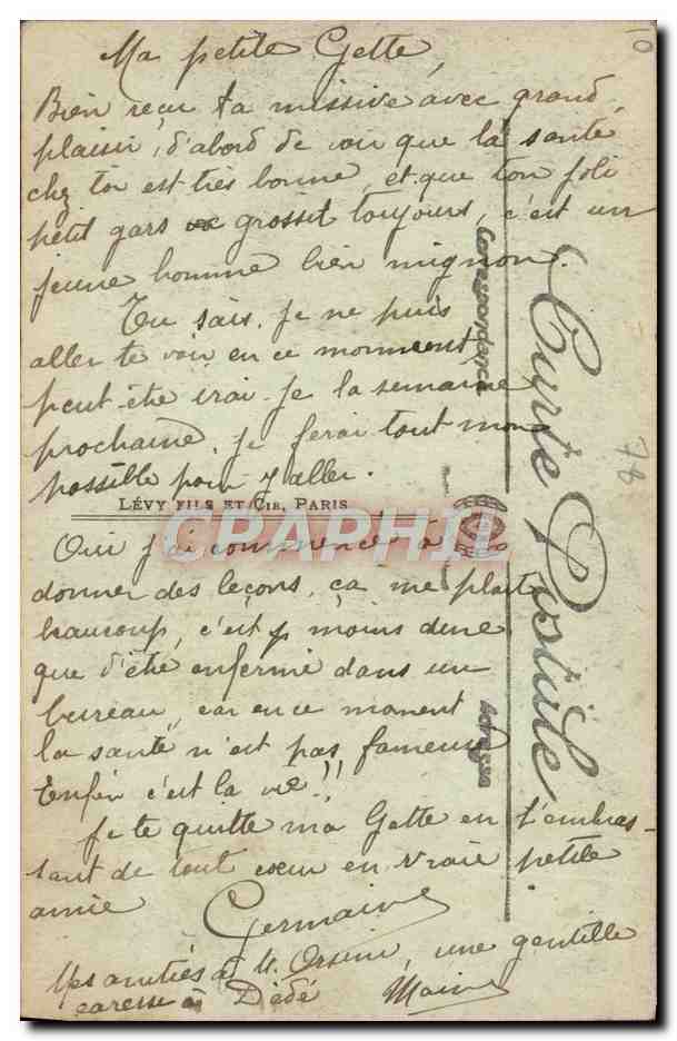 Versailles — Hall of Mirrors — Signature of Treaty of Peace of the Great War — LL — Verso