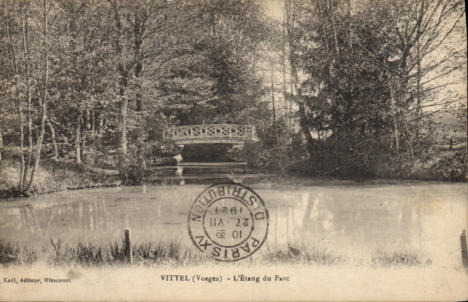 CPA Vittel L'etang du parc 