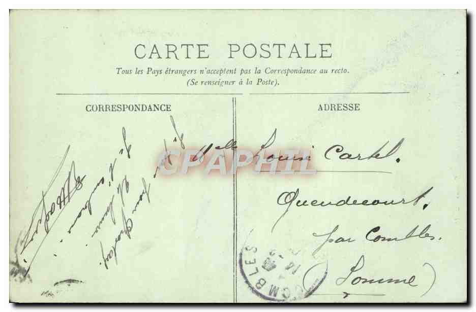 CPA Amiens Paysage Sur La Somme — Rückseite