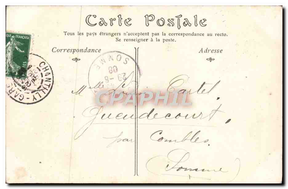 Château de CHANTILLY — La Galerie des Cerfs — Éditeur ND. 60 — Reverso