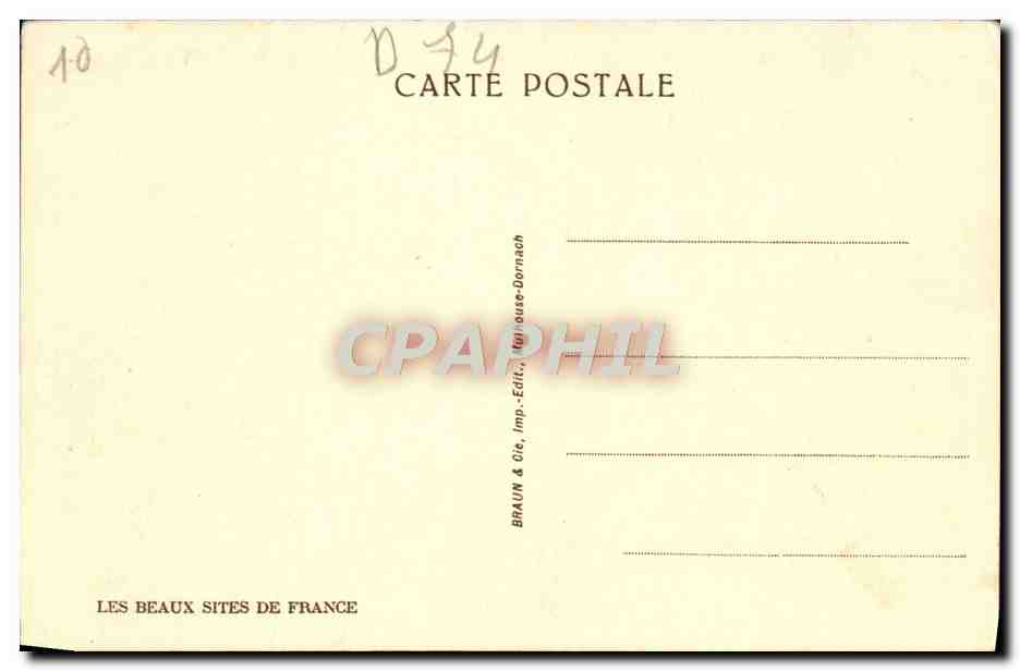 Vallée de Sixt — Le Fond de la Combe — Braun & Cie, Imp. Dornach — Verso