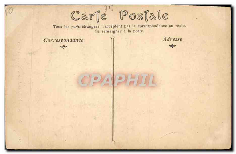 CPA Paris Palais Du Louvre La Fenetre Charles X — Rückseite