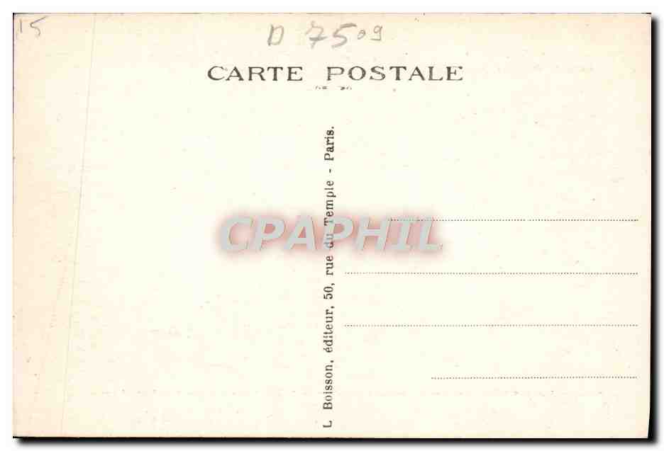 CPA Paris Eglise Et Fontaine Saint Sulpice — Rückseite