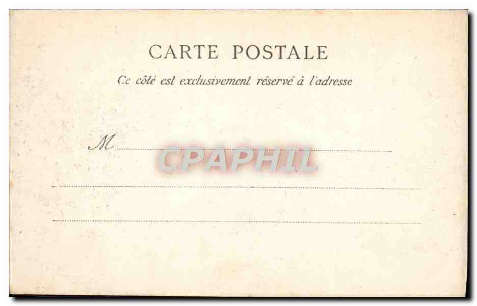 Cartolina d'epoca Foresta di Fontainebleau Discesa del Monte Aigu — Verso