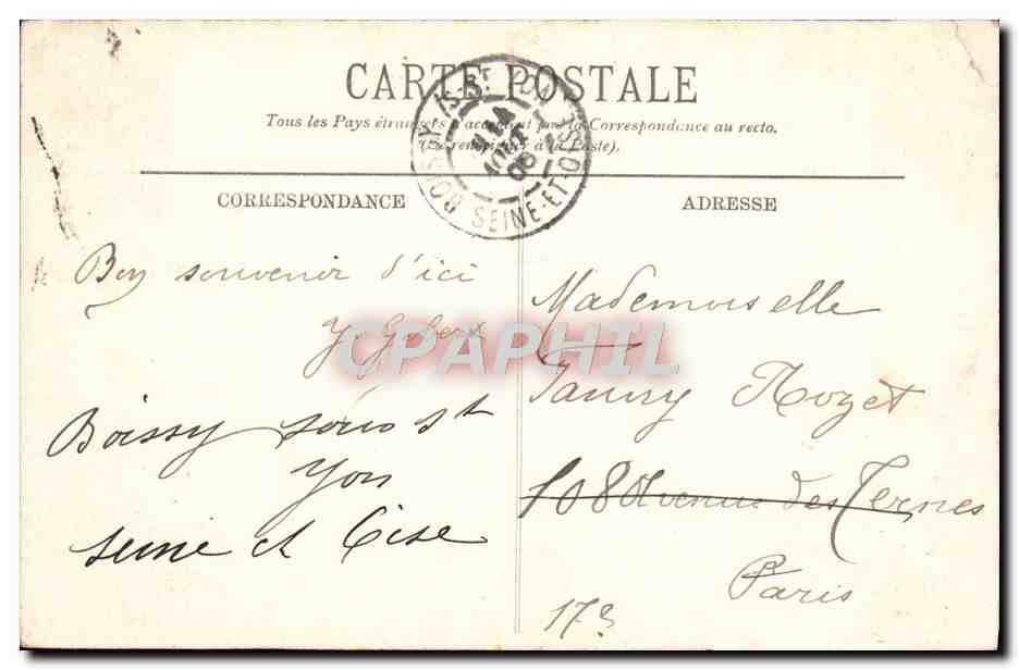 CPA Orleans La Cathedrale — Verso