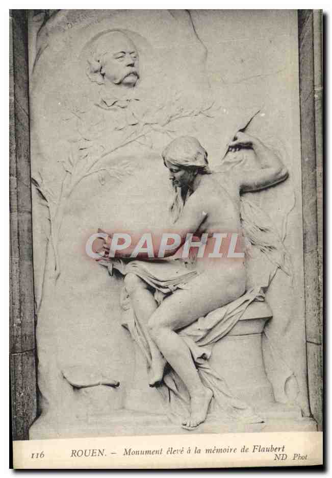 CPA Rouen Monument Eleve A La Memoire De Flaubert