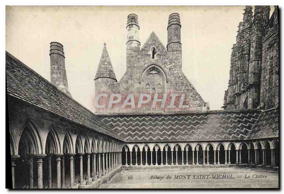 CPA Abbaye Du Mont Saint Michel Le Cloitre